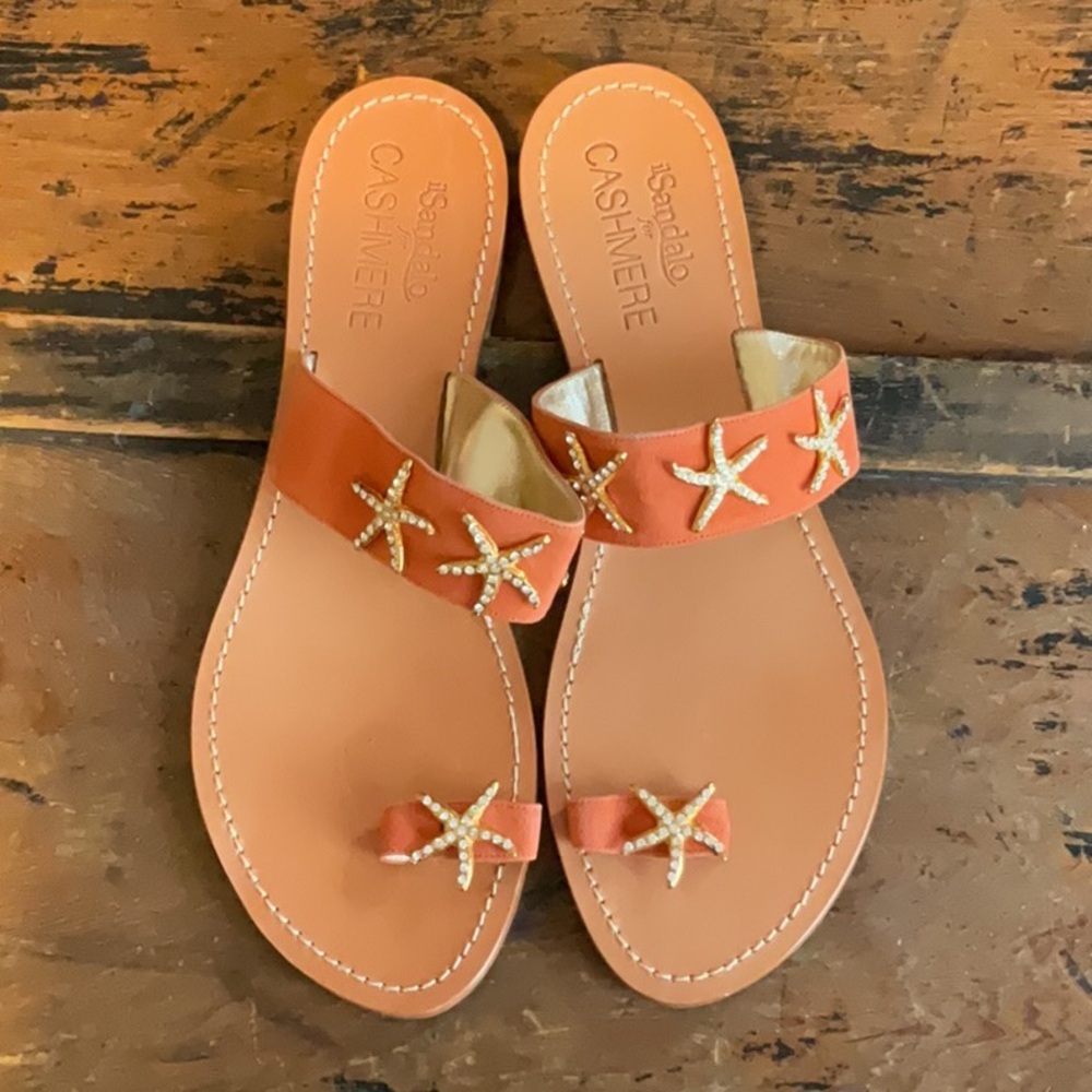 Orange Starfish Sandals
